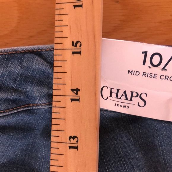 🔴 2 for $25 Chaps Women's Mid Rise Crop Kick Jeans Size 10/ 30 inseam … - Picture 5 of 7